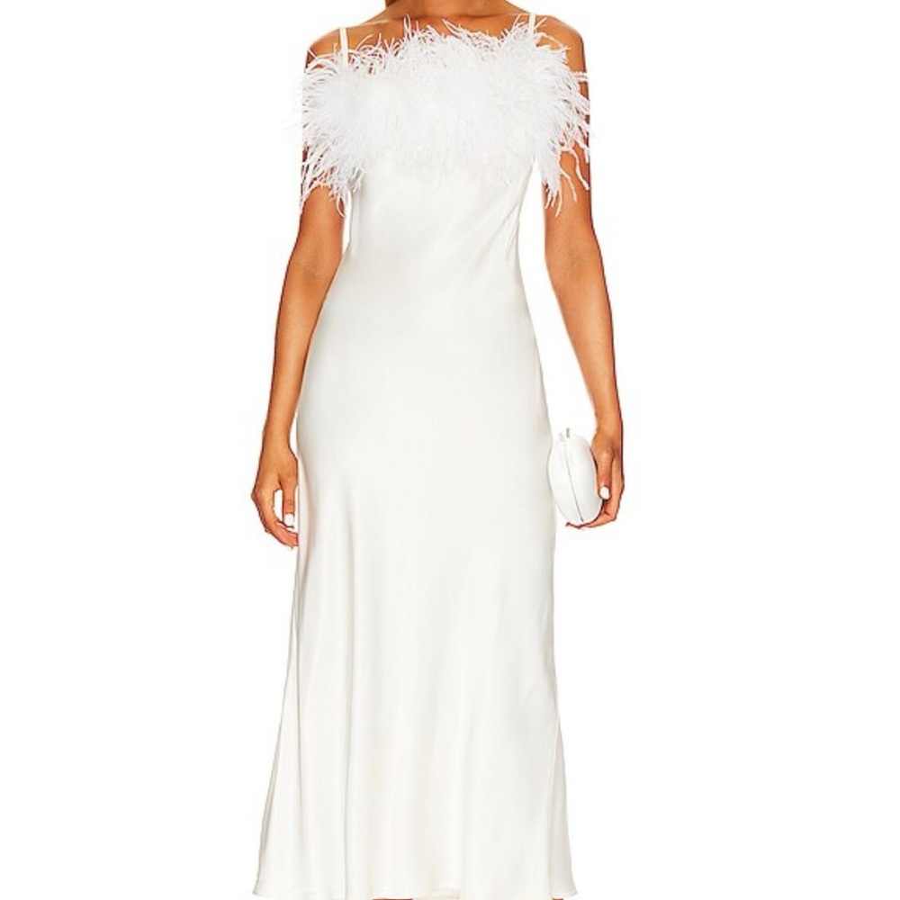 Sleeper Boheme Slip Dress with feathers - size XS extra small - new with tags - Picture 5 of 13
